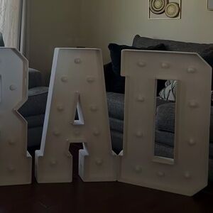 White Light-Up Letters. LETTER “T”